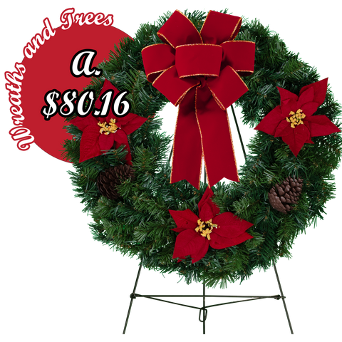 A. Classic Poinsettia Wreath