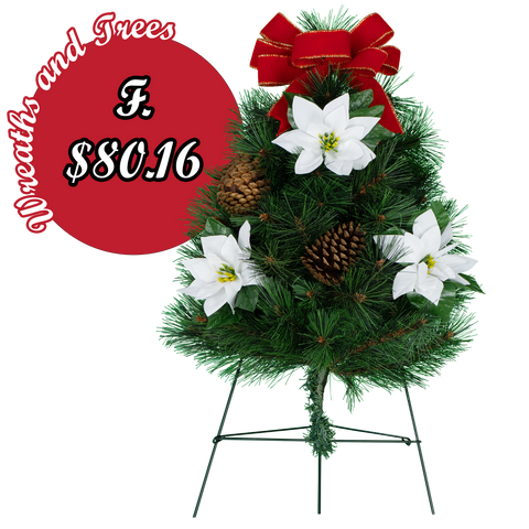 F. Holiday Tree with White Accents