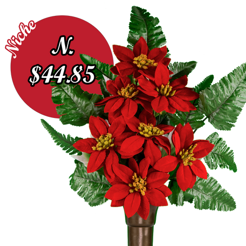 N. Poinsettia Vase