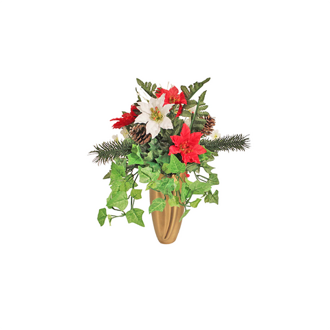 C1 - Christmas Crypt Vase Flowers