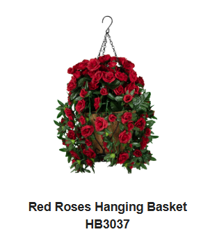 Red Roses Hanging Basket (HB3037)