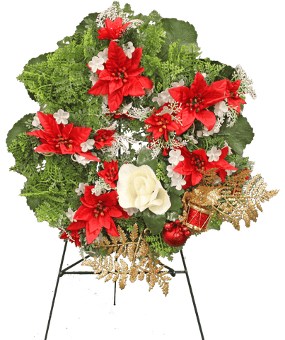 14 - Medium Poinsettia Wreath